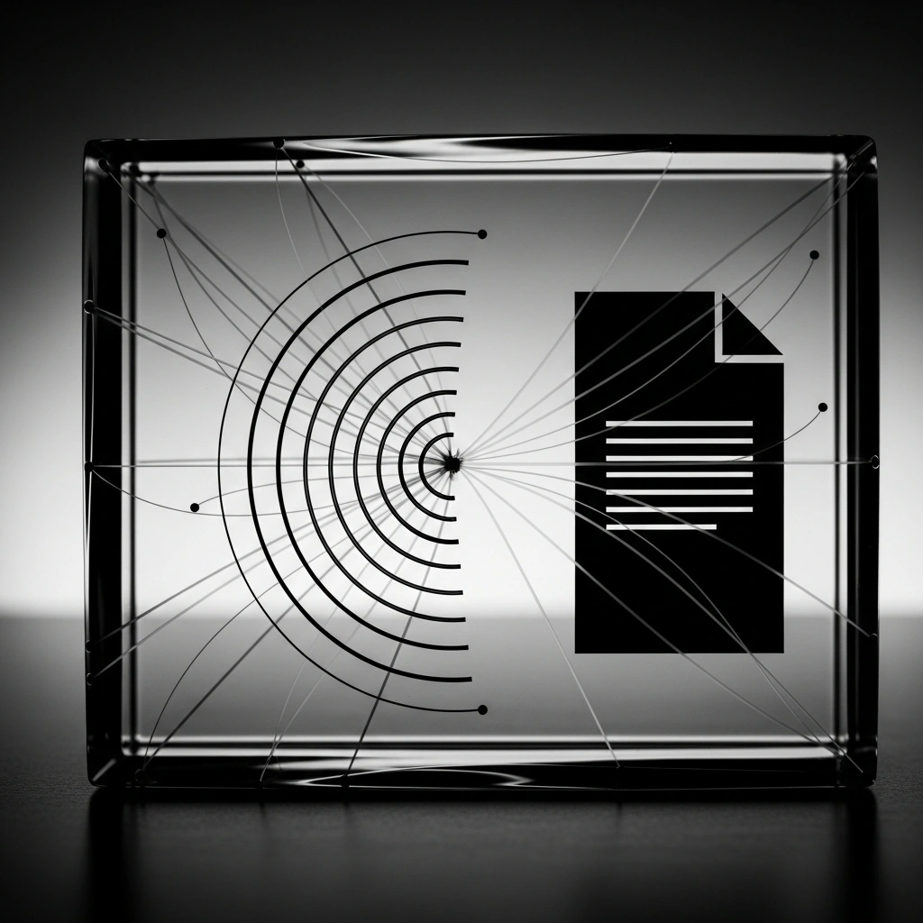 AI Voice Invoicing: cinematic monochrome illustration