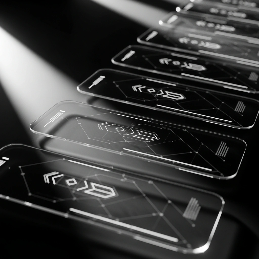 Invoice Audit Trail: cinematic monochrome illustration
